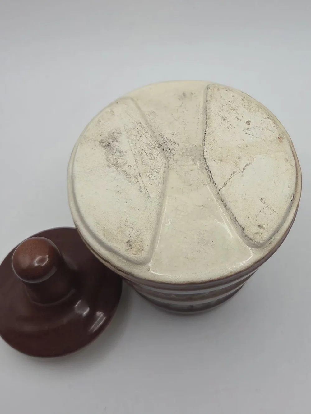 Vintage Butter Churn Cookie Jar c 1940's Unmarked McCoy Ceramic